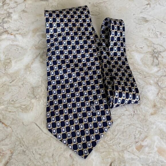 Yves Saint Laurent 100% Silk Tie - Picture 2 of 6
